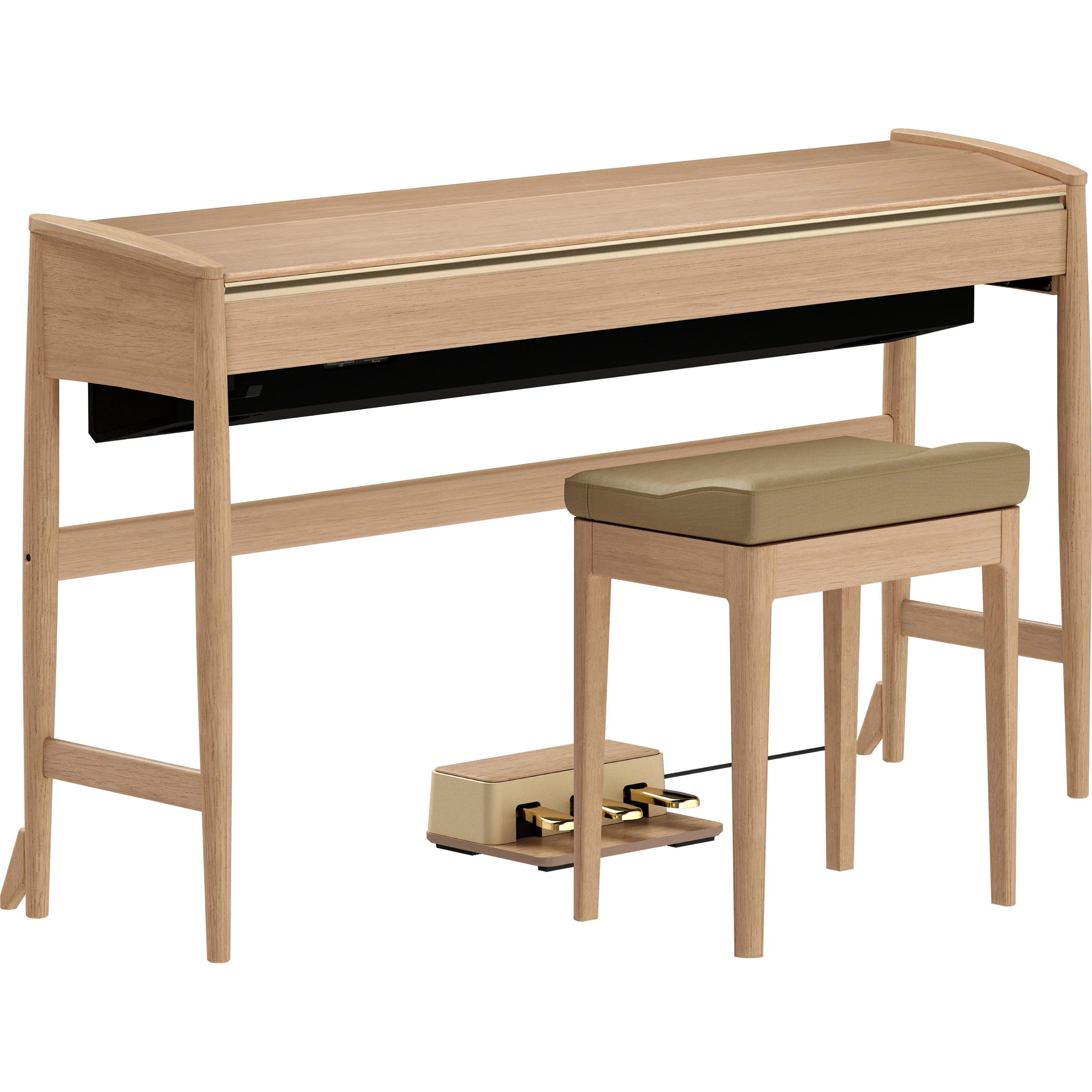Roland Kiyola KF-20 Pure Oak mit geschlossener Klappe Holzdesign